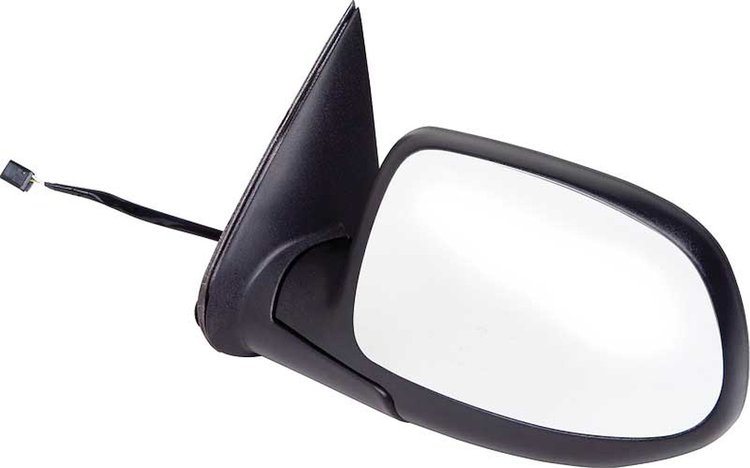 T307035 1999-02 Chevrolet/GMC Silverado/Sierra/SUV; Power Remote Mirror; Non-Heat; Black with Chrome Cap; LH