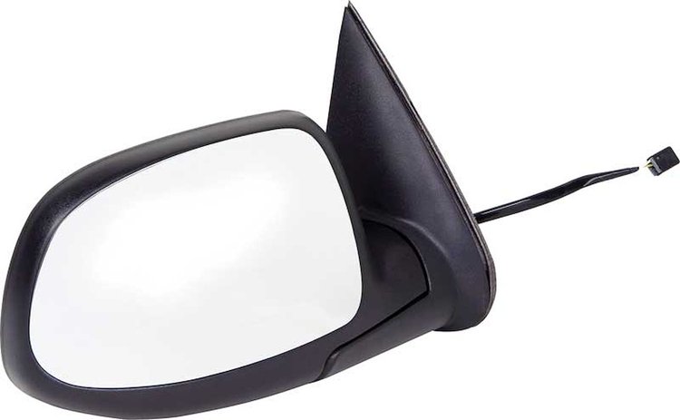 T307036 1999-2002 Silverado, Sierra, SUV; Power Remote Mirror; Non-Heat; Black with Chrome Cap; RH Passenger Side