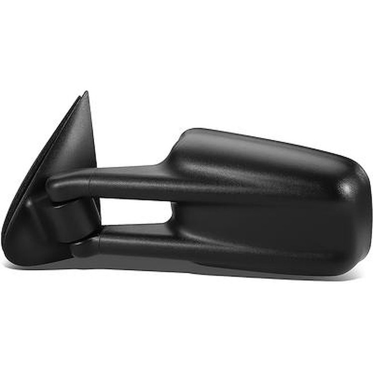 T307051 Manual Towing Mirror; Camper Style; 1999-07 Chevrolet/GMC Silverado, Sierra; 2000-06 SUV; With Wide Angle Glass