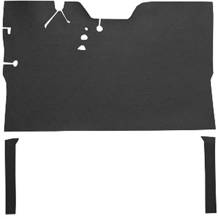T3742325 1947-55 GM Pickup; Reg Cab; Die-Cut Vinyl Flooring Kit; w/Stock Seat Riser; Auto/3-Speed; Low Hump; 2WD; Gray