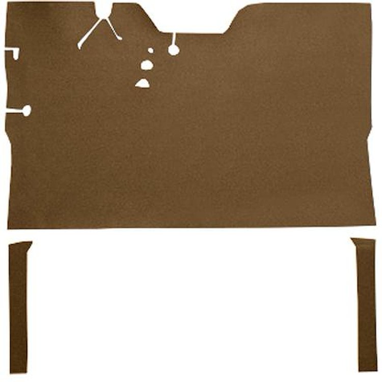 T3742328 1947-55 GM Pickup; Reg Cab; Die-Cut Vinyl Flooring Kit; w/Stock Seat Riser; Auto/3-Speed; Low Hump; 2WD; Beige