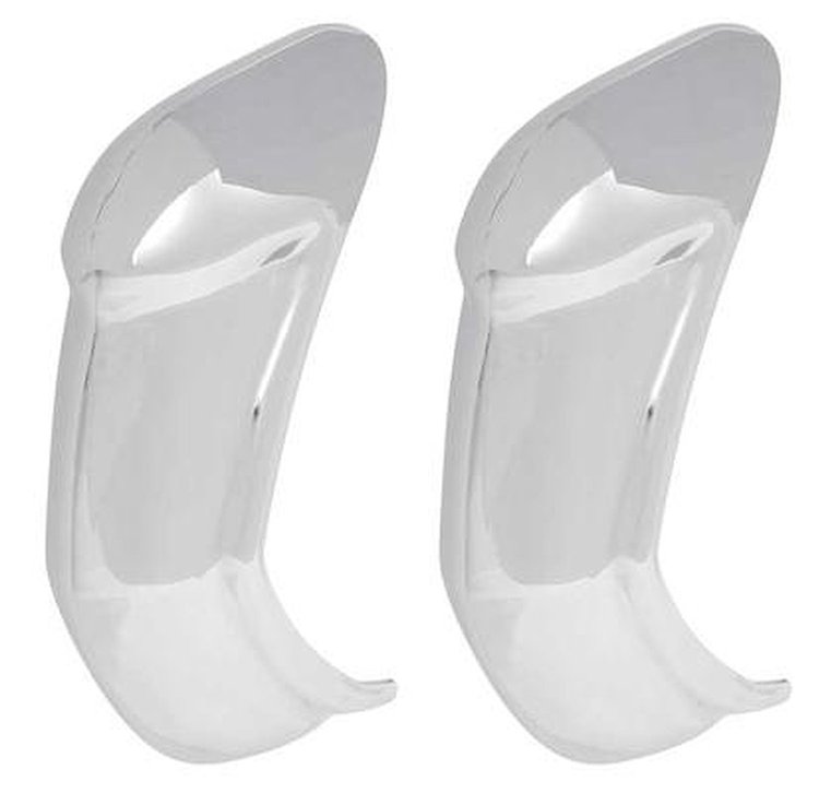 T5509 1955-58 Cameo, Suburban Carrier Pickup; Rear Chrome Bumper Guard Set; Pair
