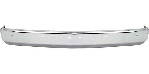T70015 1988-98 Chevrolet, GMC Truck; Front Bumper; Chrome; with Impact Strip Holes; Without Auxiliary Air Intake Openings