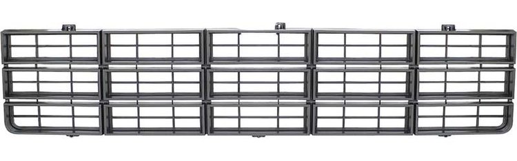 T70044 1977-79 Chevrolet Truck; Custom Front Grill; Charcoal Gray; Without Emblem Provision
