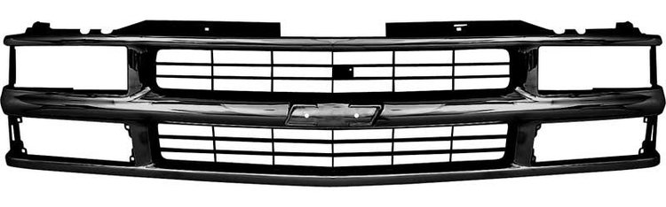 T70056 1994-2000 Chevrolet GMT400 Series Truck; Front Grill; Dual Composite Headlamps; Black