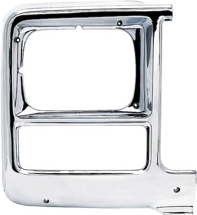 T70068 Headlamp Bezel 1979-80 Chevy, GMC Pickup, Blazer, Jimmy, Suburban; Rectangular; Passenger Side