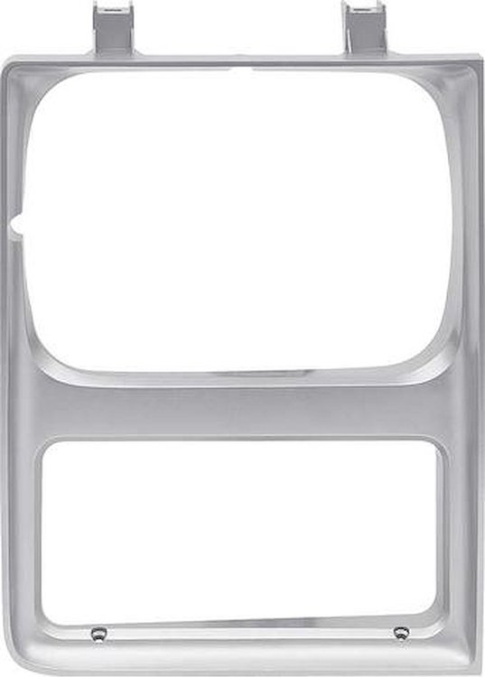 T70079 Headlamp Bezel; 1985-88 Chevrolet/GMC Truck/SUV; Single Headlamps w/out Chrome Grill; Silver; RH