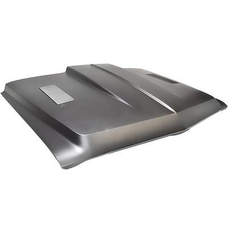 T70309L Louvered Cowl Induction Hood; 1969-72 Chevrolet. GMC Pickup. Blazer, Jimmy, Suburban; 2" Rise; Bolt On; EDP Coated