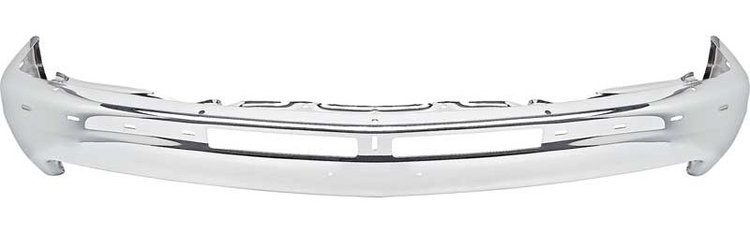 T70381 1999-02 Chevy Silverado, 2001-06 Suburban, Tahoe; Front Bumper; Chrome; without Air Holes