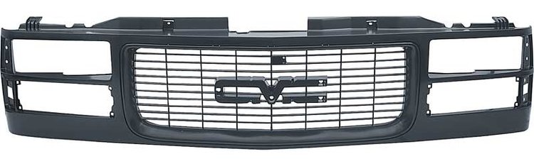 T70463 1994-99 GMC Pickup, Jimmy, Yukon, Suburban, Front Grill Assembly, w/Dual Headlamps, Black
