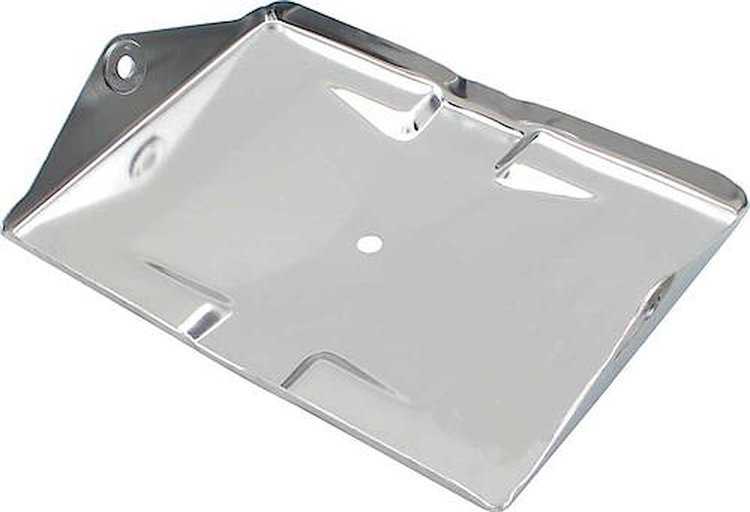 T70475 1955-57 Chevrolet, GMC Truck; Battery Tray Bottom; Stainless Steel