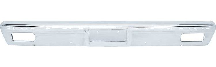 T70601 1981-82 GM Truck; Front Bumper; With Impact Strip Holes; Chrome