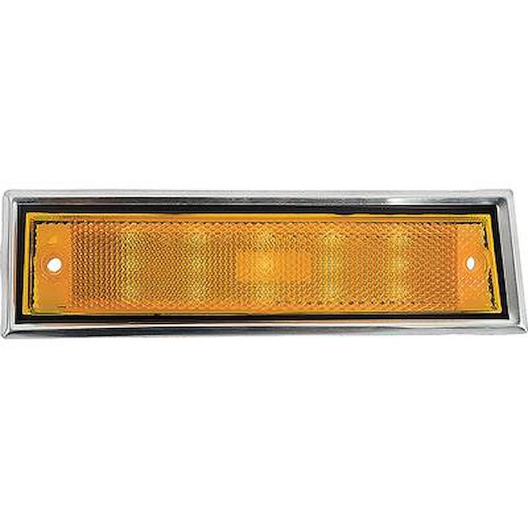 T70669A 1981-91 Chevrolet/GMC Truck; Front Side Marker Lamp Assembly; With Bright Trim Bezel; LED Conversion; RH