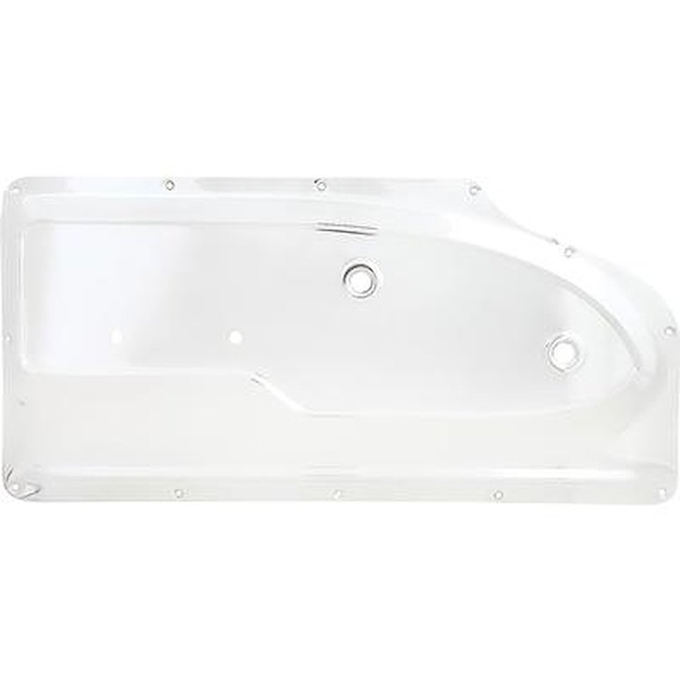 T70713C 1960-63 Chevrolet, GMC Pickup, Suburban; Interior Door Panel; Stamped Steel; Chrome; LH Driver Side
