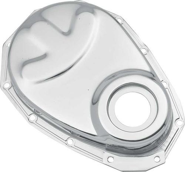 T70804 1947-62 Chevrolet Timing Gear Cover; 6 cylinder; Chrome Finish
