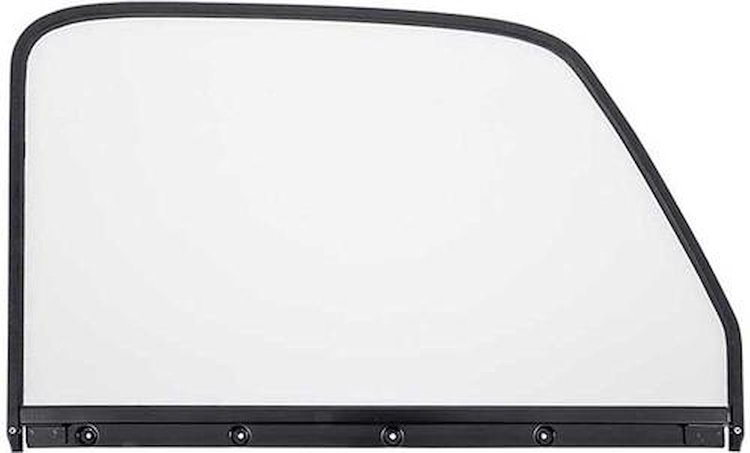 T71059 Door Glass; 1947-1950 Chevrolet, GMC Truck; Clear; Black Frame and Setting Channel; Drivers Side