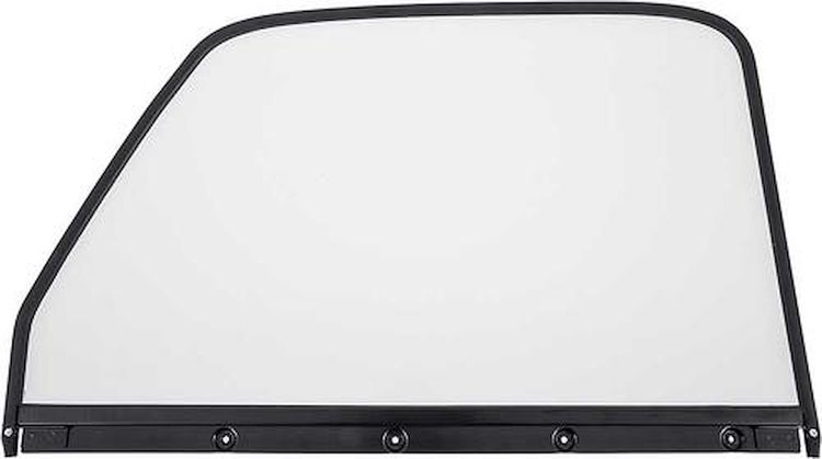 T71060 Door Glass; 1947-1950 Chevrolet, GMC Truck; Clear; Black Frame and Setting Channel; Passenger Side