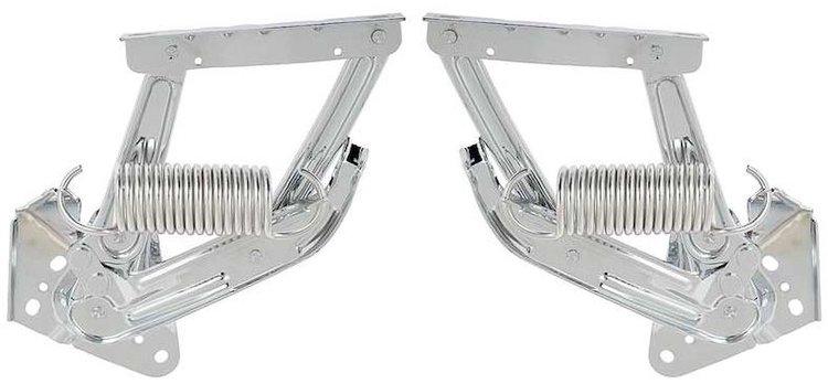 T71073 Hood Hinge Set 1967-1972 GM C/K Series Truck/Suburban, 1969-1972 Chevy Blazer, 1970-1972 GMC Jimmy [Chrome]