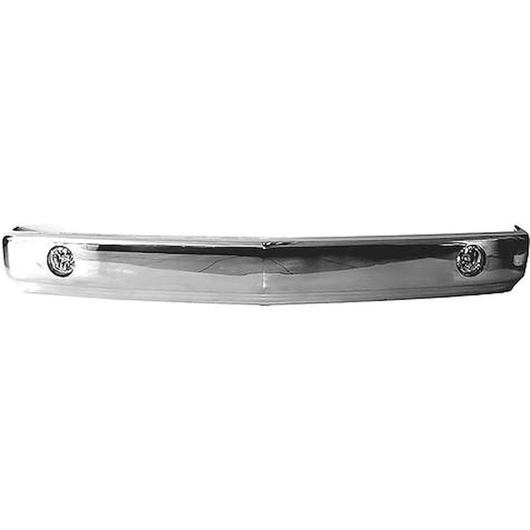 T71085C Front Bumper; 1988-98 Chevrolet, GMC Truck; Standard With Fog Lights, Without Inserts; Chrome