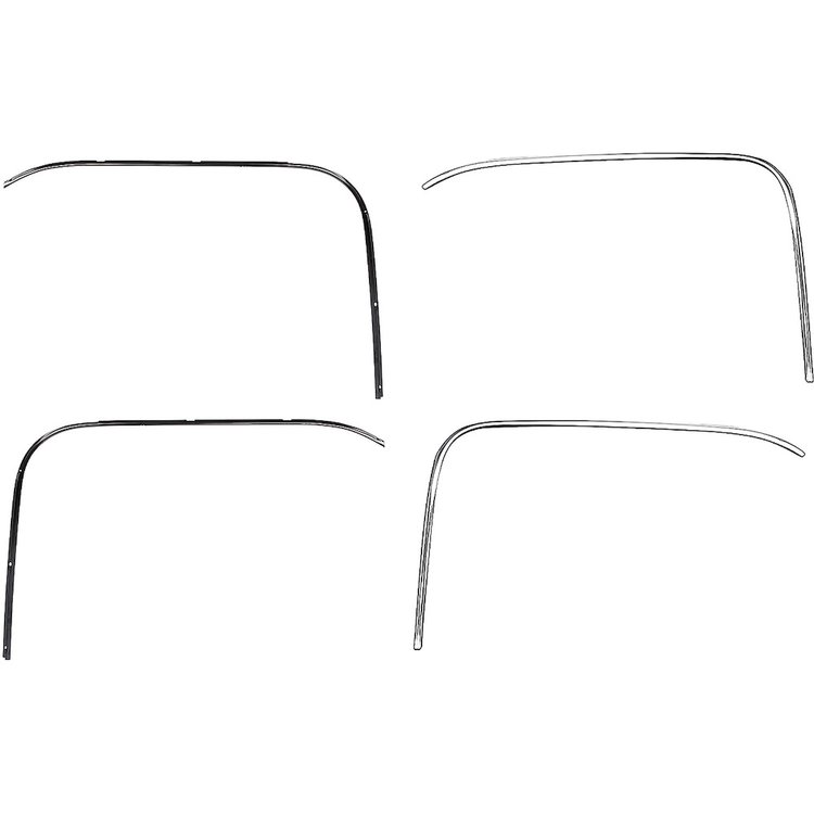 T71093 Roof Drip Rail Molding Kit for 1974-1991 Chevy/GMC Trucks