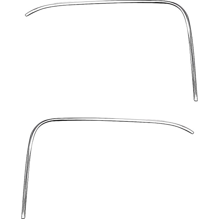 T71096 Roof Drip Rail Molding Set for 1974-1991 Chevy/GMC Trucks