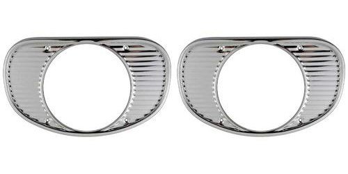 T71140C 1962 Chevrolet Truck; Suburban; Headlamp Bezels; Chrome Plated; LH and RH