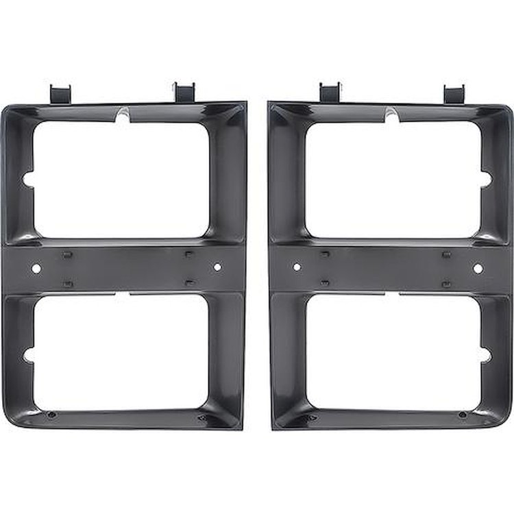 T71148 1983-84 Chevrolet; Pickup; Blazer; Suburban; Headlamp Bezels; Dual Headlamp; Dark Gray Metalic; LH and RH