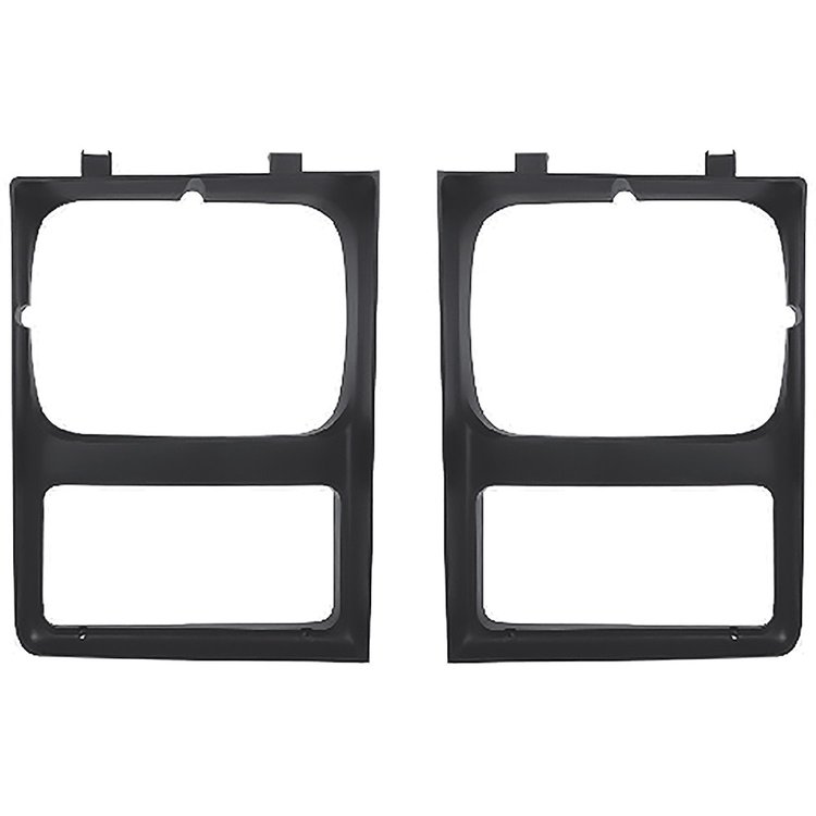 T71153 1985-88 Chevy, GMC Pickup, Blazer/Jimmy, Suburban; Headlamp Bezels; Single; With Chrome Grill; Pair