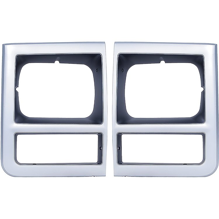 T71154 1985-88 Chevy, GMC Pickup, Blazer/Jimmy, Suburban; Headlamp Bezels; Single; Without Chrome; Pair