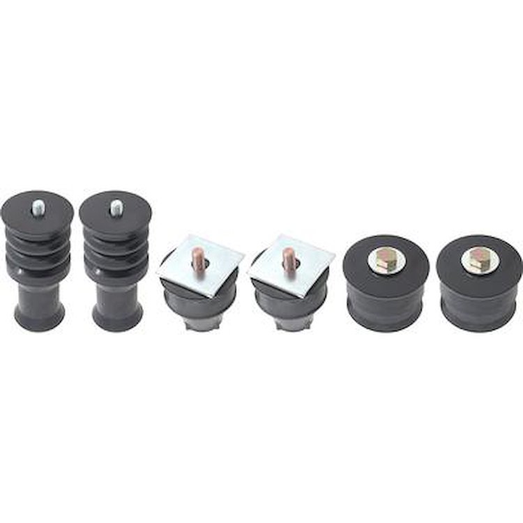 T71202 1973-80 Chevy/GMC K10/K20 Pickup; Body Mount Set; Fleetside; Standard Cab; 4WD; 6 Bushings; 28 Total Pieces