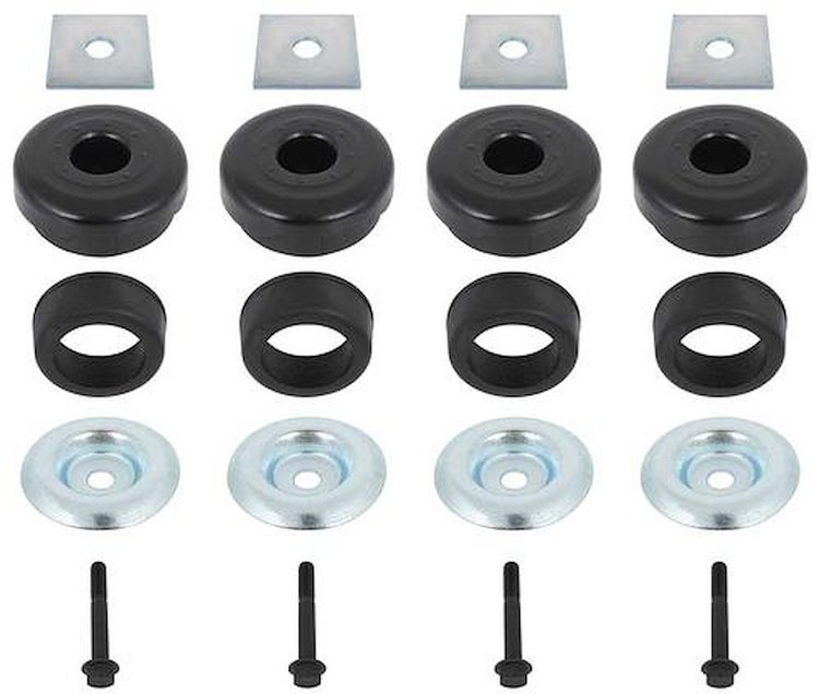 T71212 1984-87 Chevrolet/GMC Pickup; Cab Mount Bushing Set; Standard Cab; Front & Rear; 4 Bushings; 20 Total Pieces