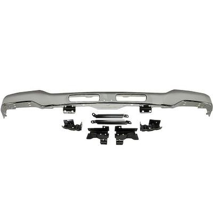 T71258 Front Bumper; 2003-07 GMC Sierra GMT800; Chrome; With Mounting Brackets