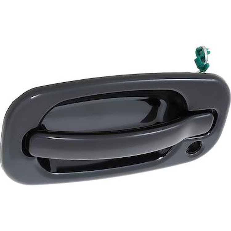 T76008 1999-07 Chevrolet, GMC Truck/SUV; Exterior Door Handle; With Key Hole; Black Smooth; Front; Left