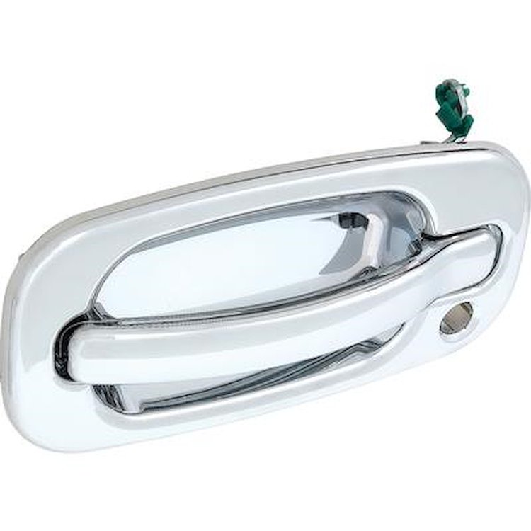 T76010 1999-07 Chevy GMC Truck, SUV; Exterior Door Handle; with Key Hole; Chrome; Front; LH Drivers Side