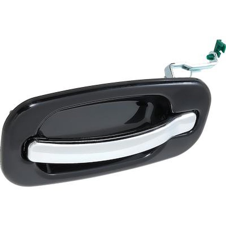 T76016 1999-07 Chevrolet, GMC Truck/SUV; Exterior Door Handle; Black Smooth Housing; Chrome Lever; Rear Side Door; Left