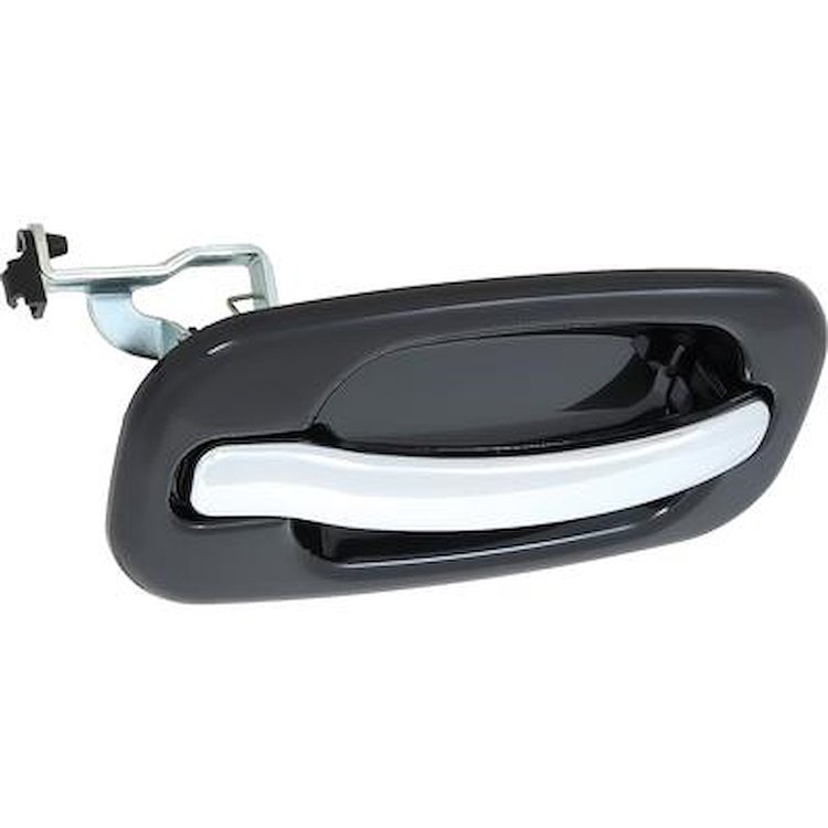 T76017 1999-07 Chevrolet, GMC Truck/SUV; Exterior Door Handle; Black Smooth Housing; Chrome Lever; Rear Side Door; Right