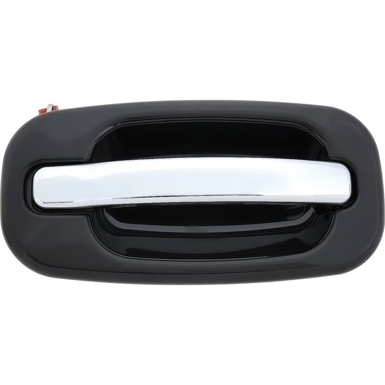 T76024 1999-07 Chevrolet, GMC Truck/SUV; Exterior Door Handle; Without Key Hole; Black Smooth Housing; Chrome Lever; Front; Righ