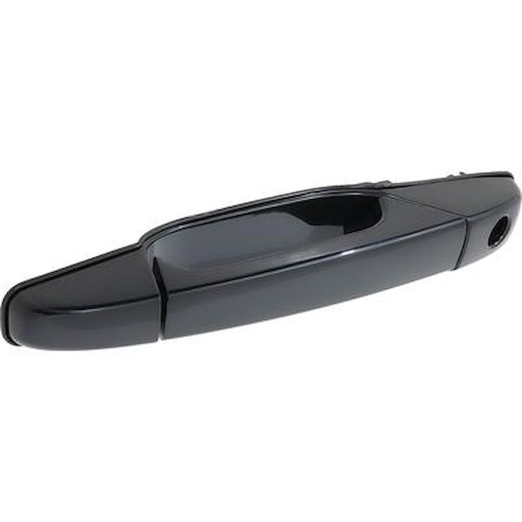 T76029 2007-13 Chevrolet, GMC Truck/SUV; Exterior Door Handle; With Key Hole; Black Smooth; Front; Right