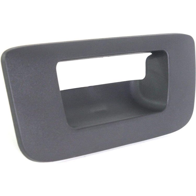 T76059 2007-13 Chevrolet, GMC Truck; Tail Gate Handle Bezel; Without Key Hole; Without Camera Hole; Black Textured Finish