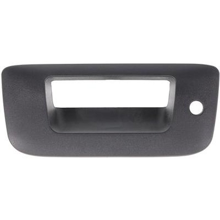 T76060 2007-13 Chevrolet, GMC Truck; Tail Gate Handle Bezel; With Key Hole; Without Camera Hole; Black Textured Finish