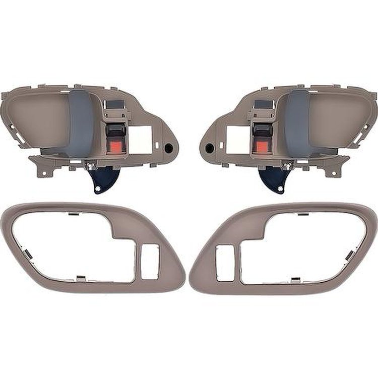 T78100BN 1995-02 Chevy, GMC Pickup Truck, SUV; Inner Door Handle Set; With Bezels; Power Locks; Black Lever; Brown Housing