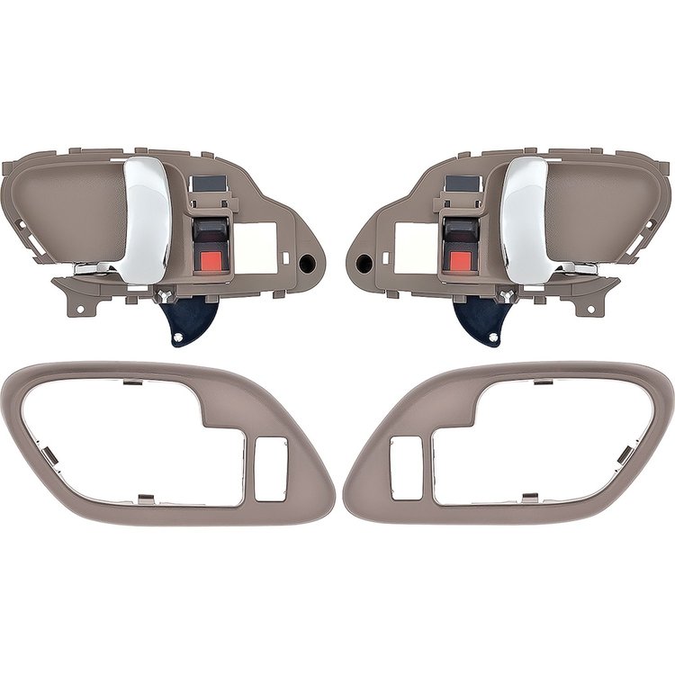 T78101BN 1995-02 Chevy, GMC Pickup Truck, SUV; Inner Door Handle Set; With Bezels; Power Locks; Chrome Lever; Brown Housing
