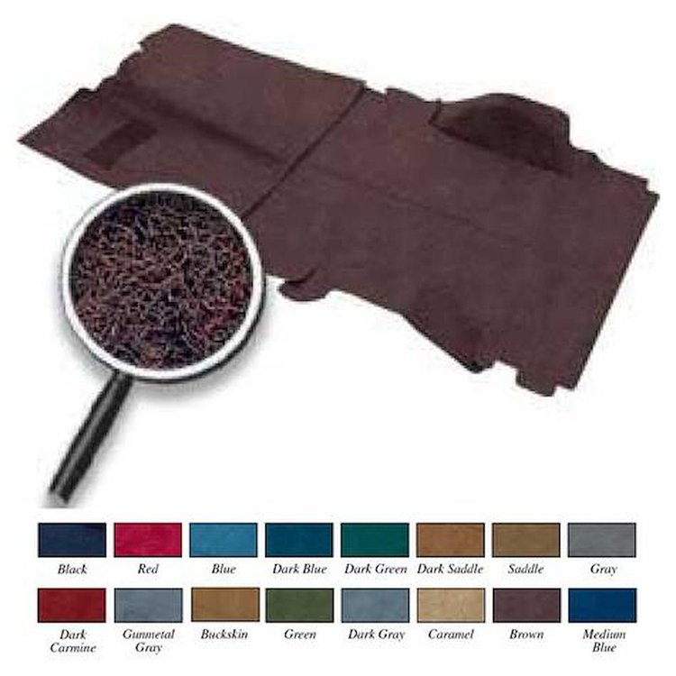 TB16171C1C 1973-77 Blazer / Jimmy 2 Wheel Drive Brown Complete Molded Cut Pile Carpet Set