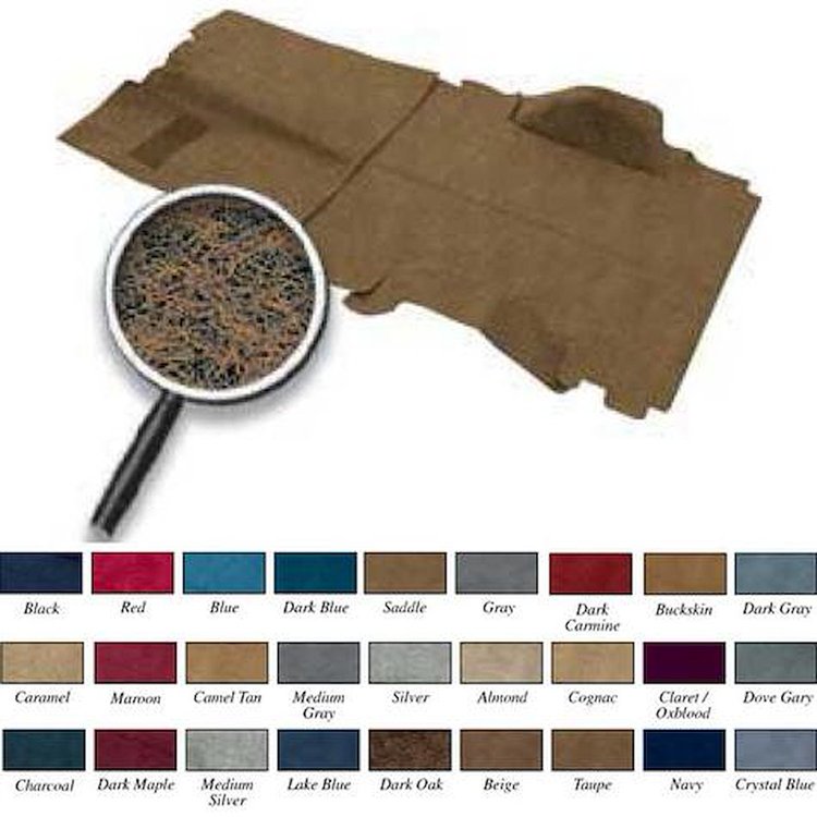 TB16224C1P 1980 Blazer / Jimmy 2 Wheel Drive Saddle Passenger Area Molded Cut Pile Carpet Set