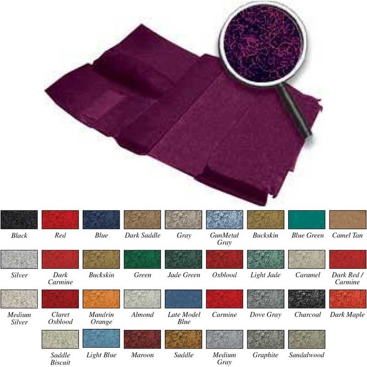 TC16275C8 1975-80 Chevy/GMC Crew Cab Pickup 2 WD / 4 Speed Oxblood Molded Cut Pile Carpet Set