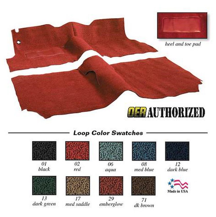 Superior Loop Molded Carpet 1955 Chevrolet Sedan