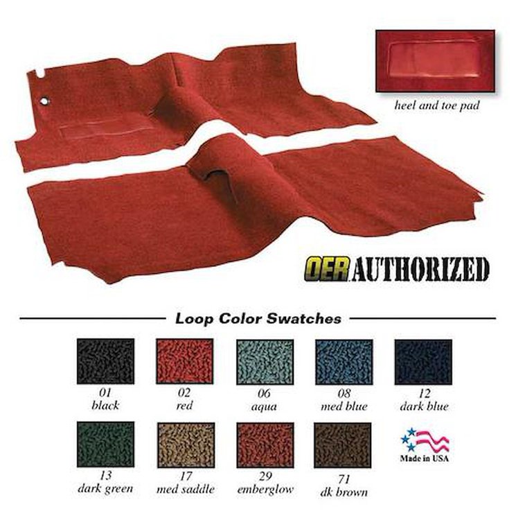 Superior Loop Molded Carpet 1955 Chevrolet Sedan