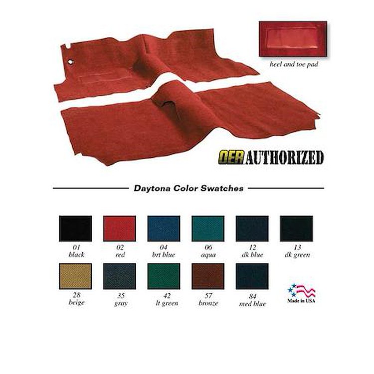 Daytona Weave Molded Carpet 1955 Chevrolet Hardtop