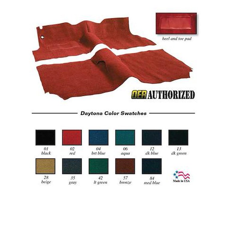 Daytona Weave Molded Carpet 1955 Chevrolet Hardtop