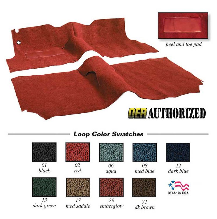 Superior Loop Molded Carpet 1956 Chevrolet Sedan